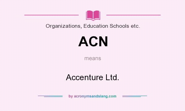 What does ACN mean? It stands for Accenture Ltd.