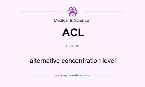 What does ACL mean? It stands for alternative concentration level