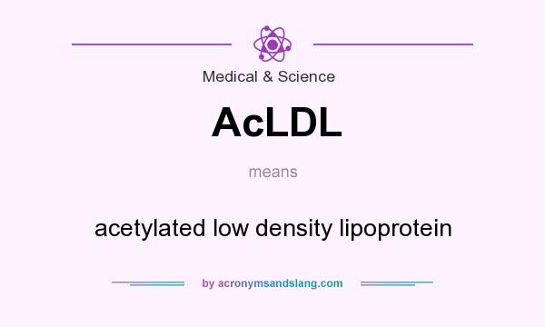 What does AcLDL mean? It stands for acetylated low density lipoprotein