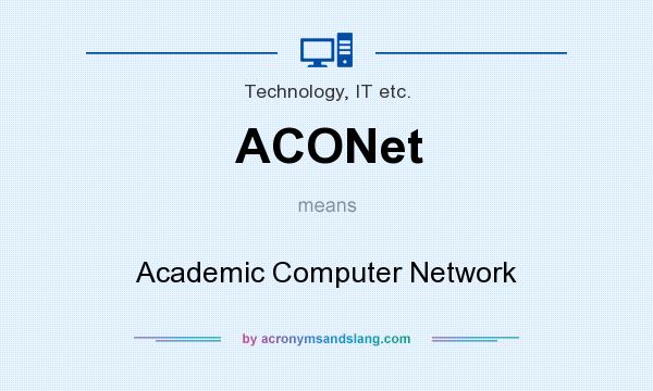 What does ACONet mean? It stands for Academic Computer Network