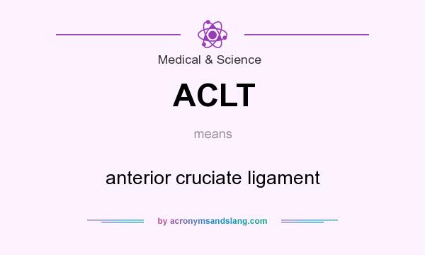 What does ACLT mean? It stands for anterior cruciate ligament
