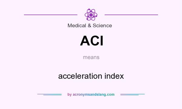 What does ACI mean? It stands for acceleration index