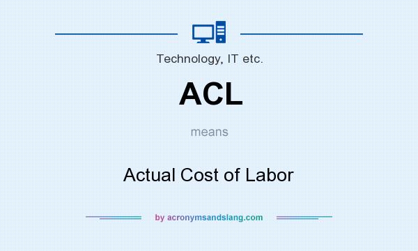 What does ACL mean? It stands for Actual Cost of Labor