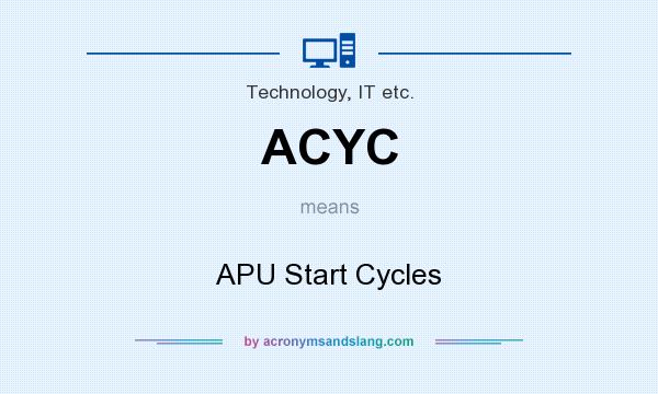What does ACYC mean? It stands for APU Start Cycles