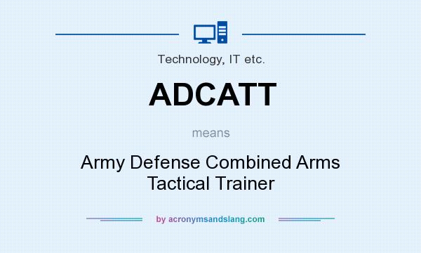 What does ADCATT mean? It stands for Army Defense Combined Arms Tactical Trainer