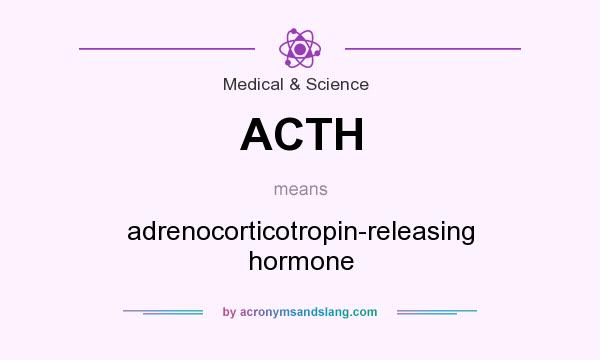What does ACTH mean? It stands for adrenocorticotropin-releasing hormone