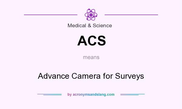 What does ACS mean? It stands for Advance Camera for Surveys
