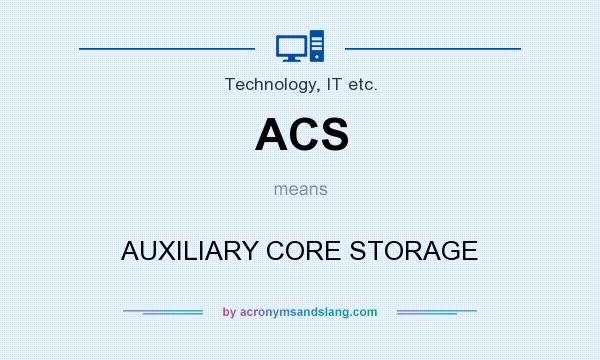 What does ACS mean? It stands for AUXILIARY CORE STORAGE