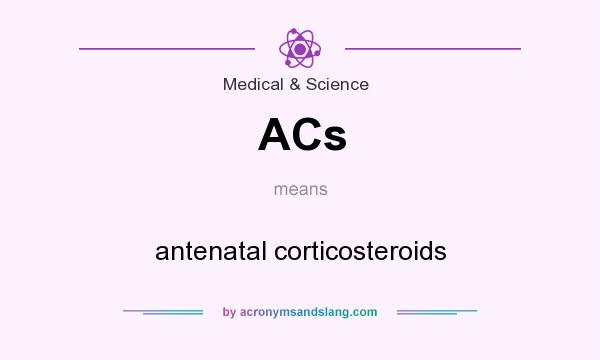 What does ACs mean? It stands for antenatal corticosteroids