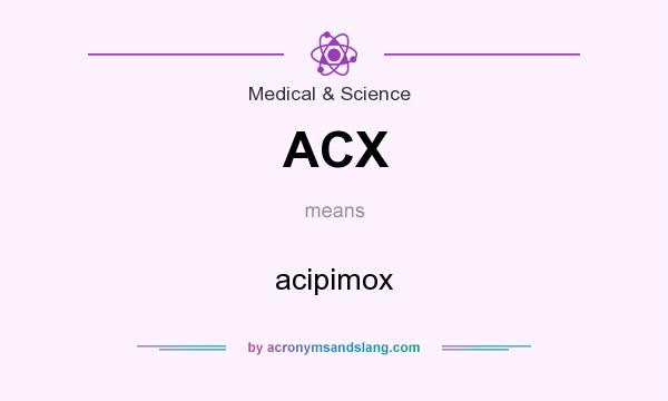 What does ACX mean? It stands for acipimox