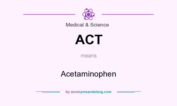 What does ACT mean? It stands for Acetaminophen