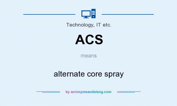 What does ACS mean? It stands for alternate core spray