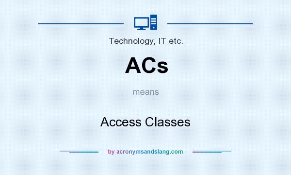 What does ACs mean? It stands for Access Classes