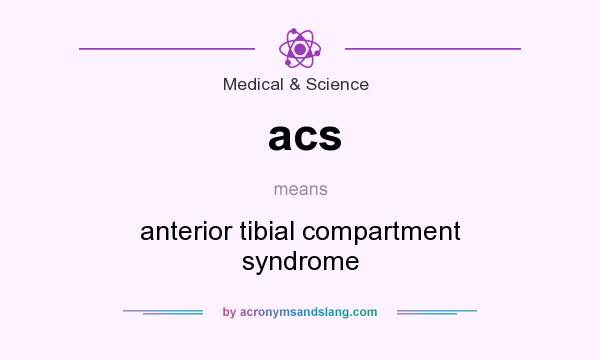 What does acs mean? It stands for anterior tibial compartment syndrome