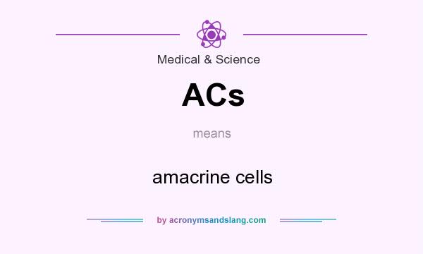 What does ACs mean? It stands for amacrine cells