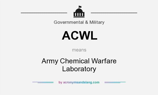 What does ACWL mean? It stands for Army Chemical Warfare Laboratory