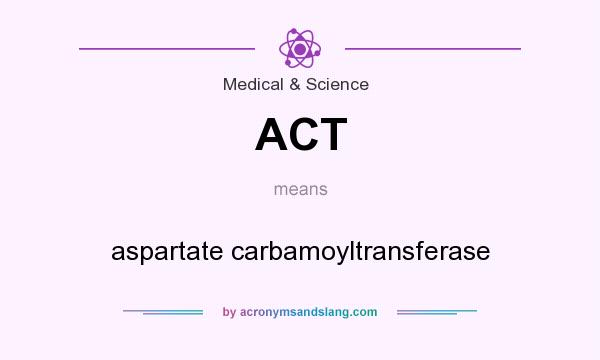 What does ACT mean? It stands for aspartate carbamoyltransferase