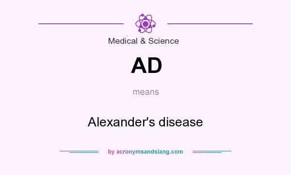 What does AD mean? It stands for Alexander`s disease