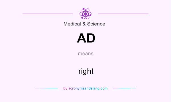 What does AD mean? It stands for right