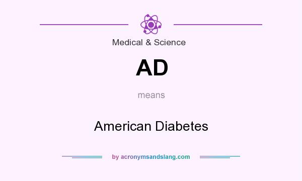 What does AD mean? It stands for American Diabetes
