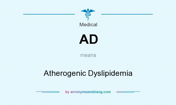 What does AD mean? It stands for Atherogenic Dyslipidemia