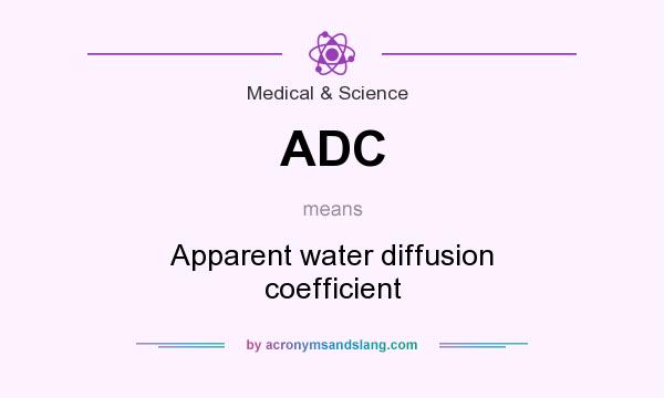 What does ADC mean? It stands for Apparent water diffusion coefficient