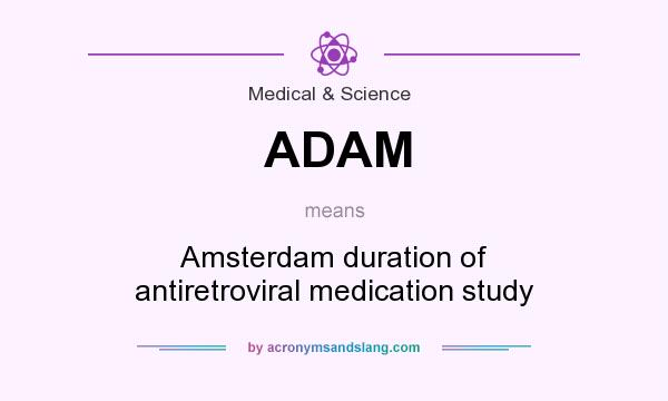 What does ADAM mean? It stands for Amsterdam duration of antiretroviral medication study