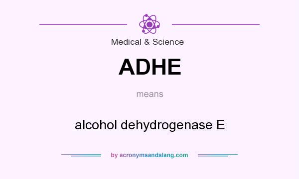 What does ADHE mean? It stands for alcohol dehydrogenase E