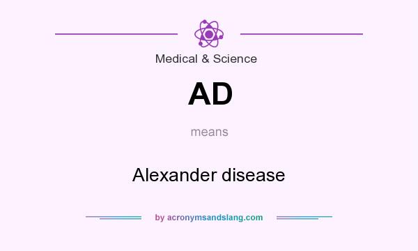 What does AD mean? It stands for Alexander disease