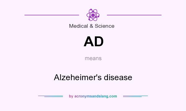 What does AD mean? It stands for Alzeheimer`s disease