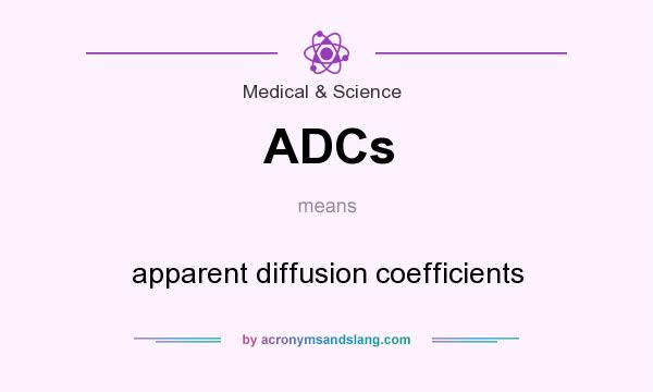 What does ADCs mean? It stands for apparent diffusion coefficients