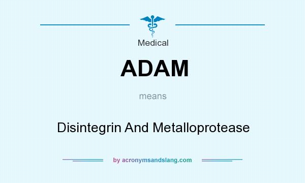 What does ADAM mean? It stands for Disintegrin And Metalloprotease