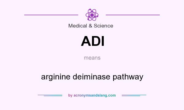 What does ADI mean? It stands for arginine deiminase pathway