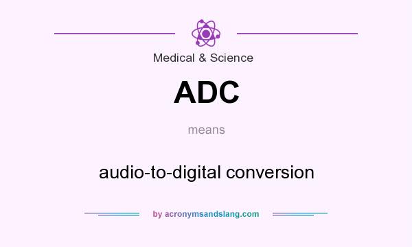 What does ADC mean? It stands for audio-to-digital conversion