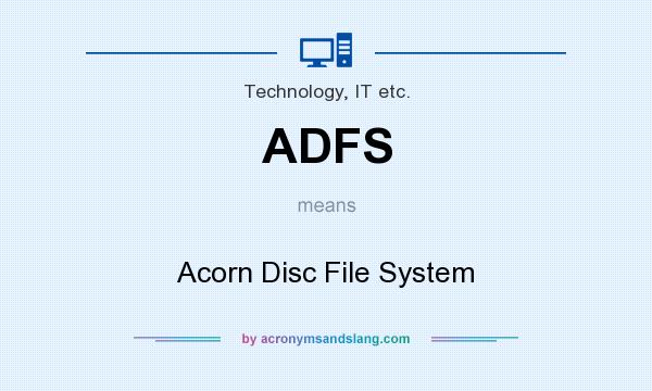 What does ADFS mean? It stands for Acorn Disc File System