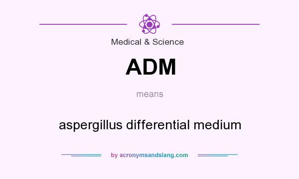 What does ADM mean? It stands for aspergillus differential medium