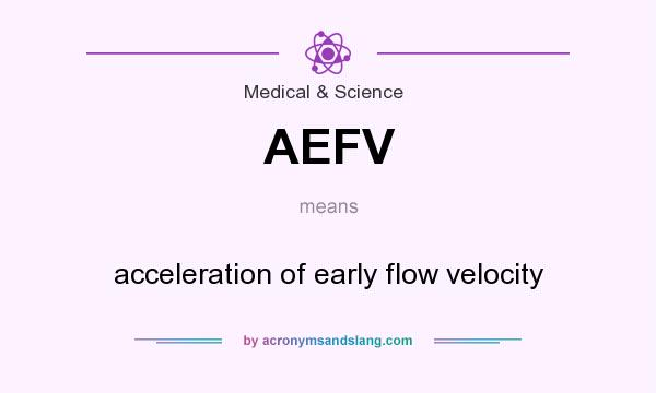 What does AEFV mean? It stands for acceleration of early flow velocity