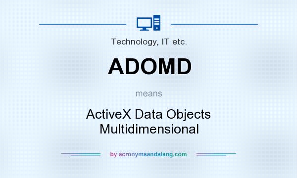 What does ADOMD mean? It stands for ActiveX Data Objects Multidimensional