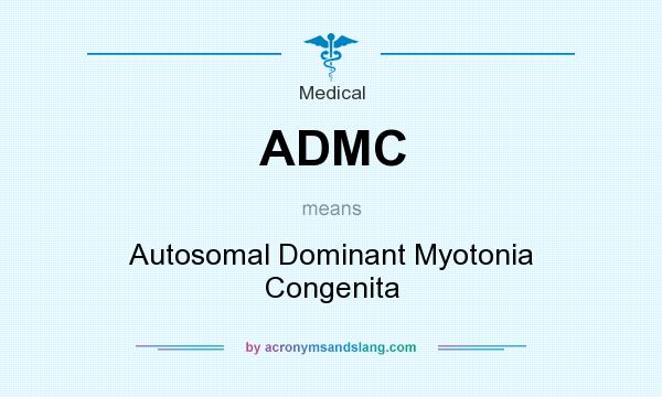 What does ADMC mean? It stands for Autosomal Dominant Myotonia Congenita