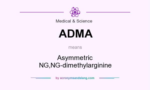 What does ADMA mean? It stands for Asymmetric NG,NG-dimethylarginine