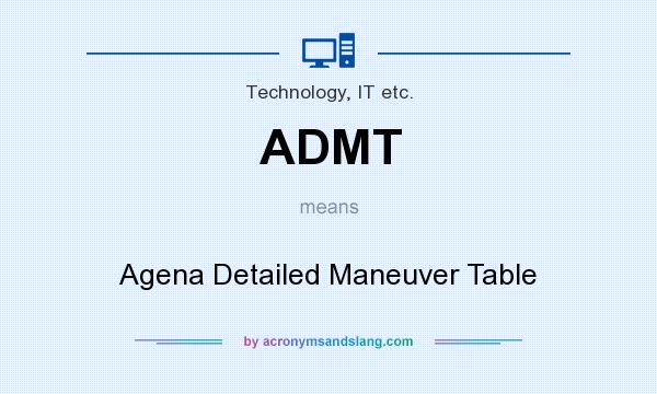 What does ADMT mean? It stands for Agena Detailed Maneuver Table
