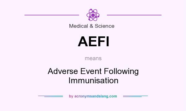 What does AEFI mean? It stands for Adverse Event Following Immunisation