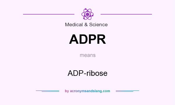 What does ADPR mean? It stands for ADP-ribose