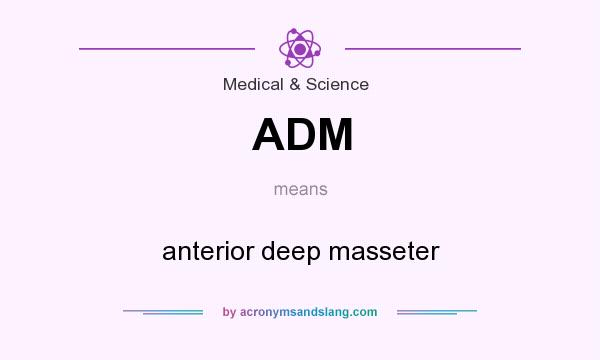 What does ADM mean? It stands for anterior deep masseter