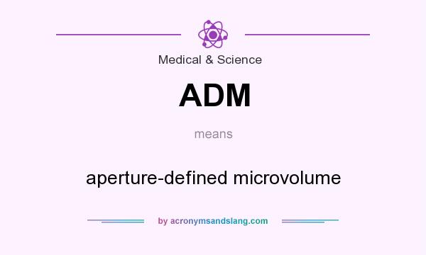 What does ADM mean? It stands for aperture-defined microvolume