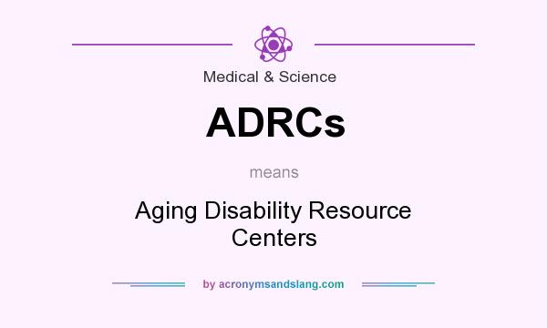 What does ADRCs mean? It stands for Aging Disability Resource Centers