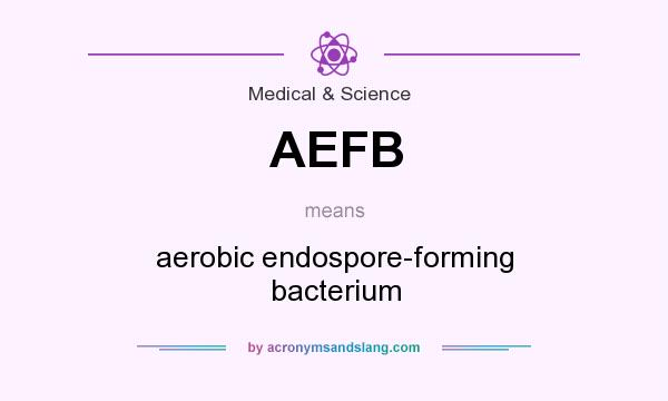 What does AEFB mean? It stands for aerobic endospore-forming bacterium