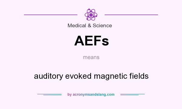 What does AEFs mean? It stands for auditory evoked magnetic fields