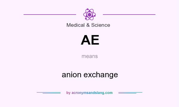 What does AE mean? It stands for anion exchange