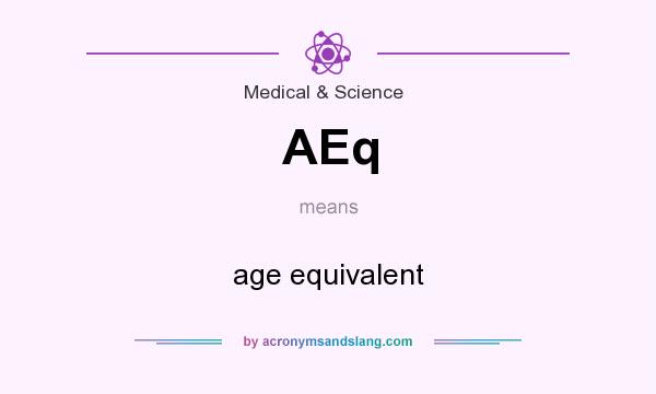What does AEq mean? It stands for age equivalent